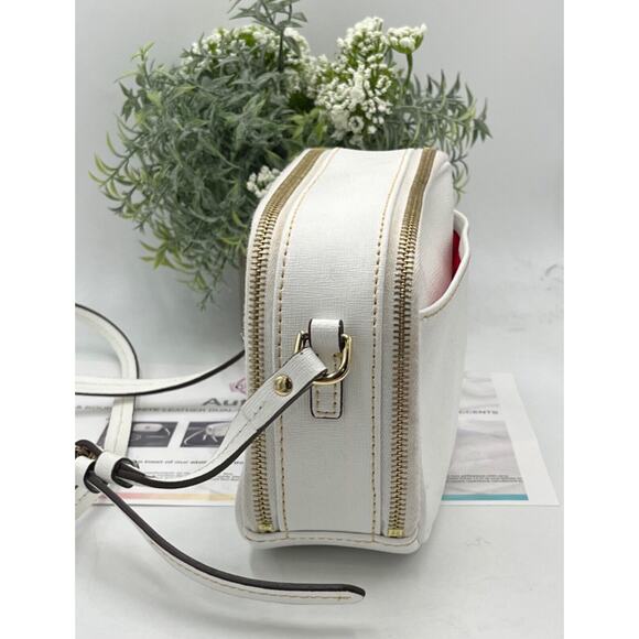 Dooney & Bourke Authenticated Sawyer White Saffiano Leather Crossbody Bag - Picture 3 of 14